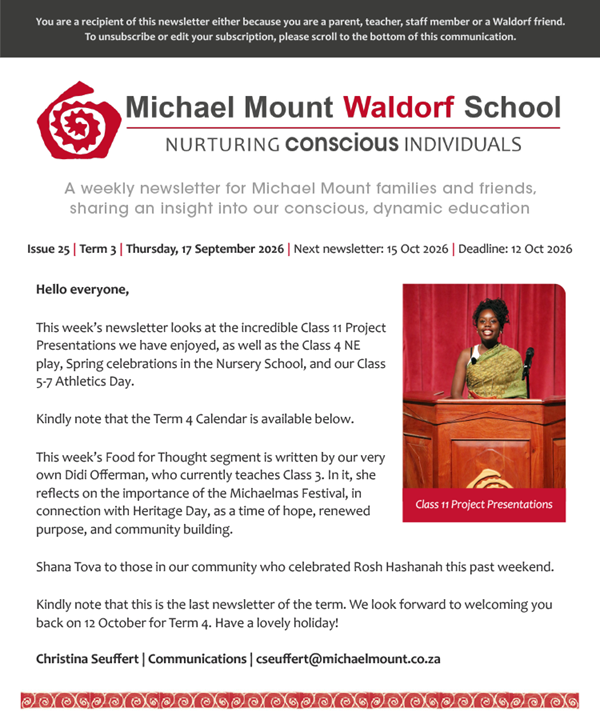 25 MM Newsletter 17 September 2026 Cover