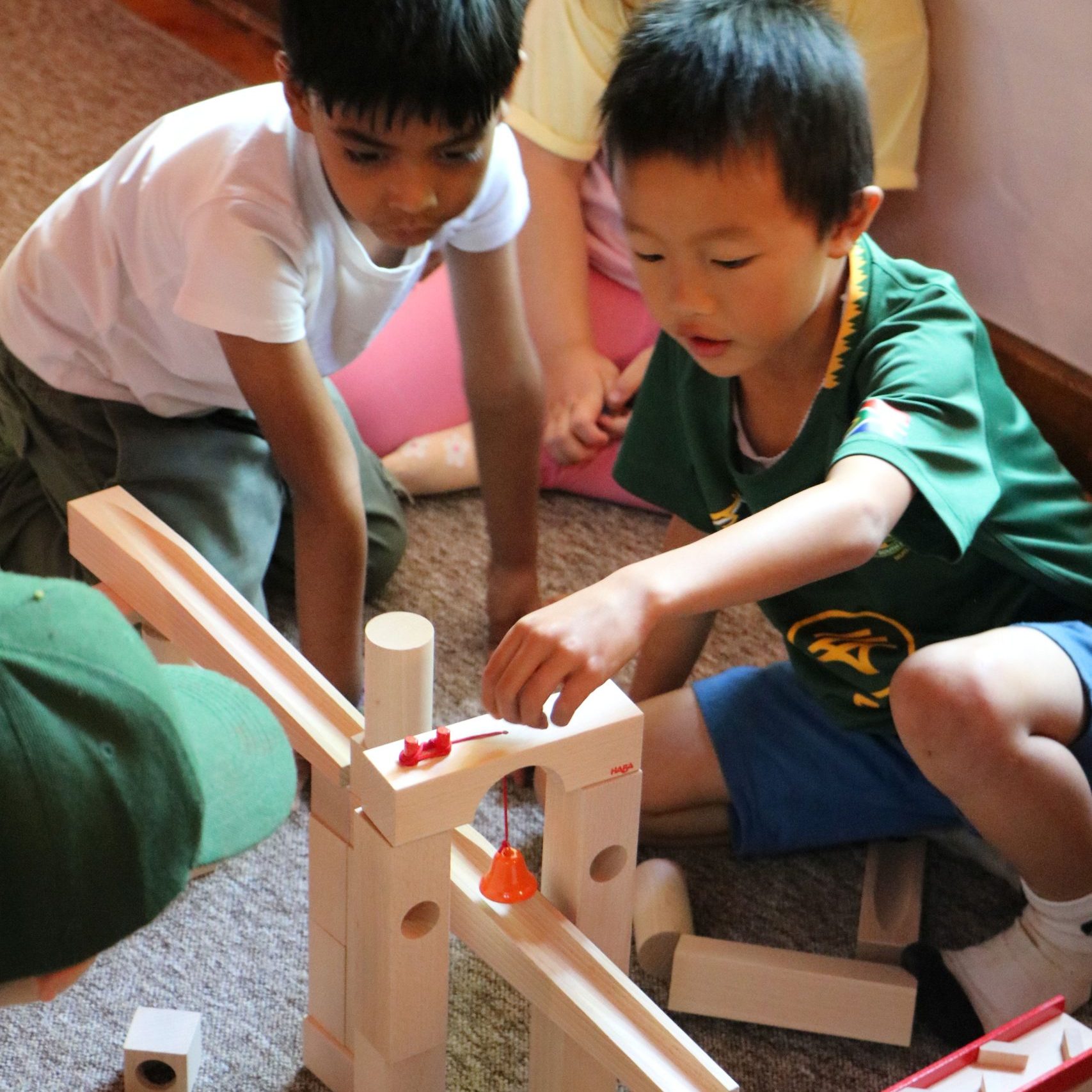Child engages in free play in Nursery School at Waldorf Preschool in Bryanston Johannesburg